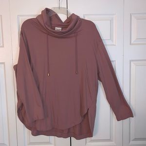 Ava + Viv Pink Cowl Neck Sweater